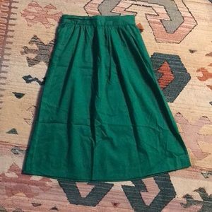 Handmade green a-line skirt